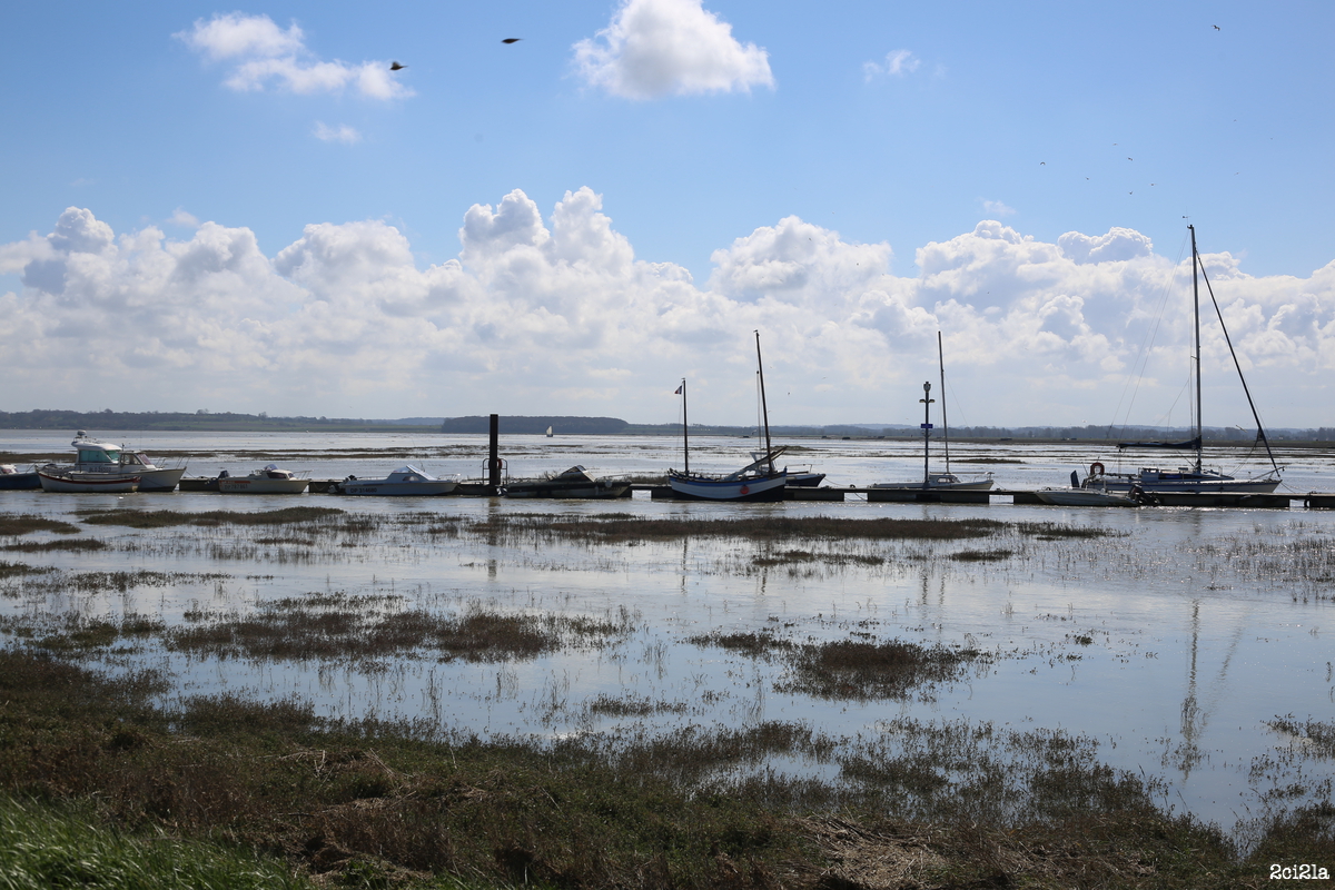 Le port de plaisance du Hourdel. Jour de grande marée, 9 avril 2016, coefficient 117